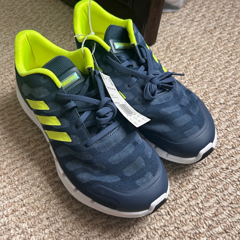 NWT men’s adidas Climacool Ventania Blue Navy Yellow Running Jogging Shoes